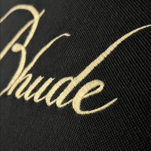 Rhude Black & Off-White Piqué Raglan T-Shirt - Picture 10 of 13